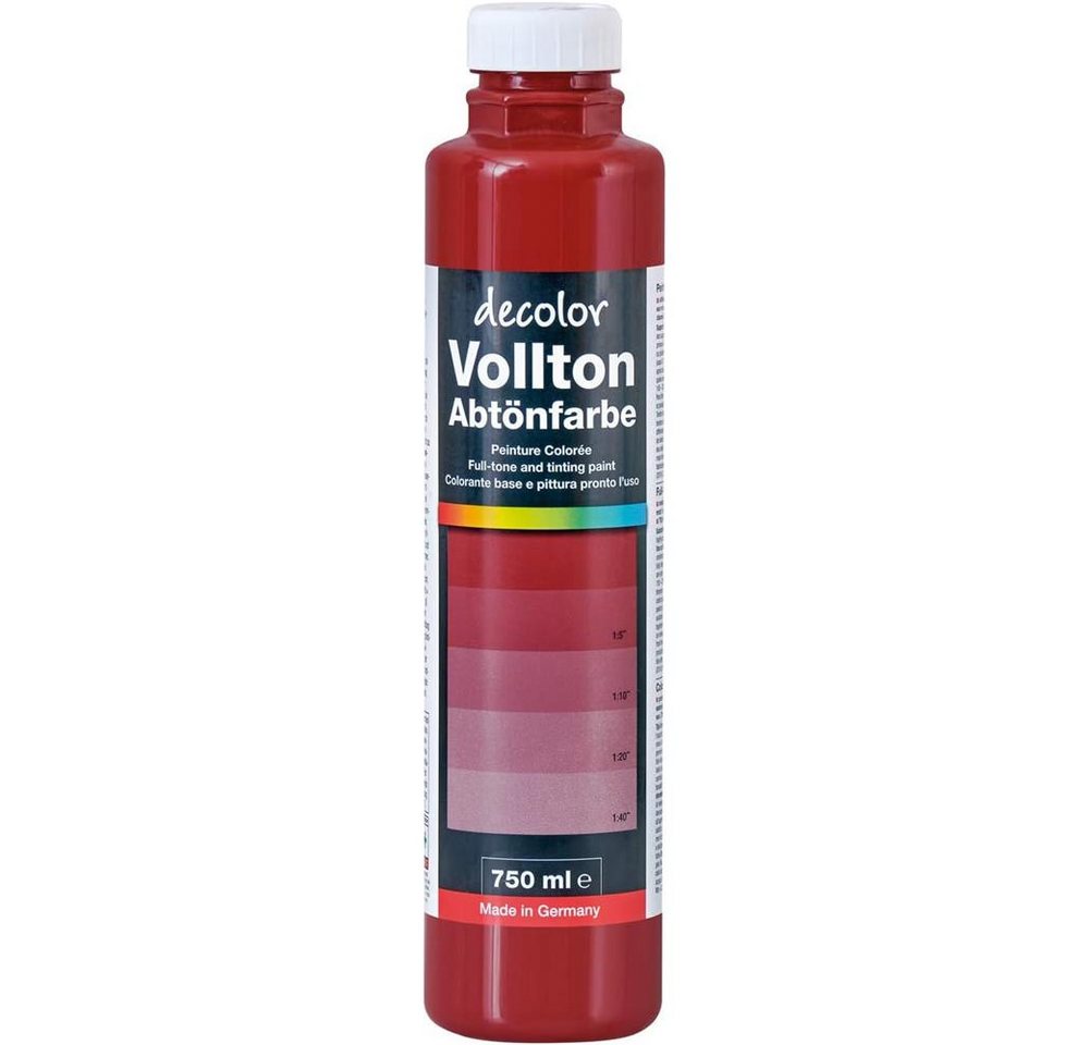 PUFAS Vollton- und Abtönfarbe decolor Abtönfarbe, Weinrot 750 ml von PUFAS