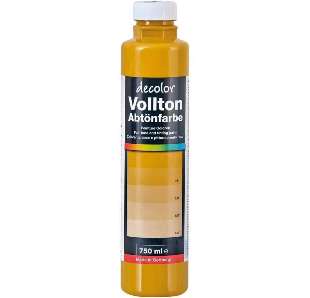 PUFAS Vollton- und Abtönfarbe decolor Vollton Abtönfarbe, Ocker 0,75 l von PUFAS