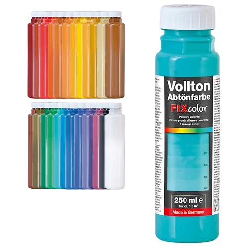 PUFAS decotric FIXcolor Bunte Abtönfarbe Mint - 250 ml I Dispersionsfarbe für dekorative Anstriche und wasserbasierten Materialien I Hohe Farbkraft & Ergiebigkeit PUFAS decotric FIXcolor Bunte Abtönfarbe Mint - 250 ml I Dispersionsfarbe für dekorative Anstriche und wasserbasierten Materialien I Hohe Farbkraft & Ergiebigkeit von PUFAS