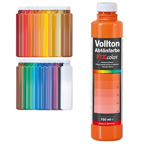 PUFAS decotric FIXcolor Bunte Abtönfarbe Orange - 750 ml I Dispersionsfarbe für dekorative Anstriche und wasserbasierten Materialien I Hohe Farbkraft & Ergiebigkeit PUFAS decotric FIXcolor Bunte Abtönfarbe Orange - 750 ml I Dispersionsfarbe für dekorative Anstriche und wasserbasierten Materialien I Hohe Farbkraft & Ergiebigkeit von PUFAS