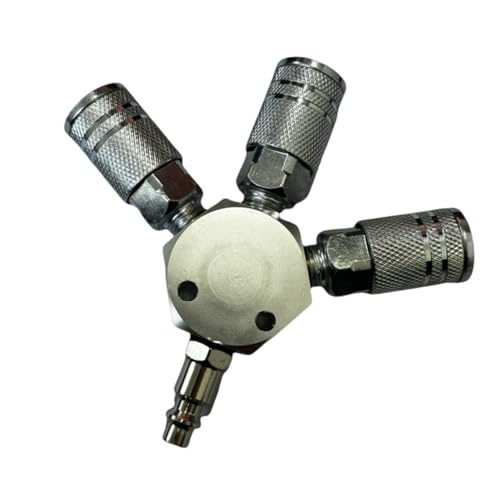 3 Wege Luftschlauch Splitter 3 Wege Quick Steckerschlauch Splitter Industriestifter Luftstopfen Kompressor Ersatz Schnellanbau Pneumatischer Adapter von PUGEOAMN