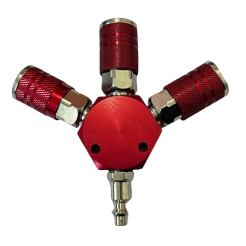 3 Wege Luftschlauch Splitter 3 Wege Quick Steckerschlauch Splitter Industriestifter Luftstopfen Kompressor Ersatz Schnellanbau Pneumatischer Adapter von PUGEOAMN
