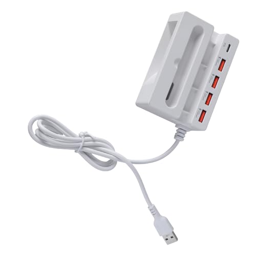 PUGEOAMN USB Bis 4 USB Und Typ C Ladestation Mit Integriertem Telefonstand Für Büro Und Reise von PUGEOAMN