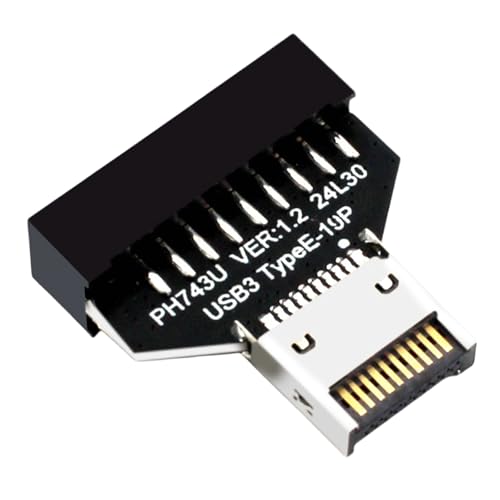 PUGEOAMN USB Typ E 20pin Zu USB 19p Vorne USB C Headeradapter Vertikaler Header Header Für PC Motherboards von PUGEOAMN