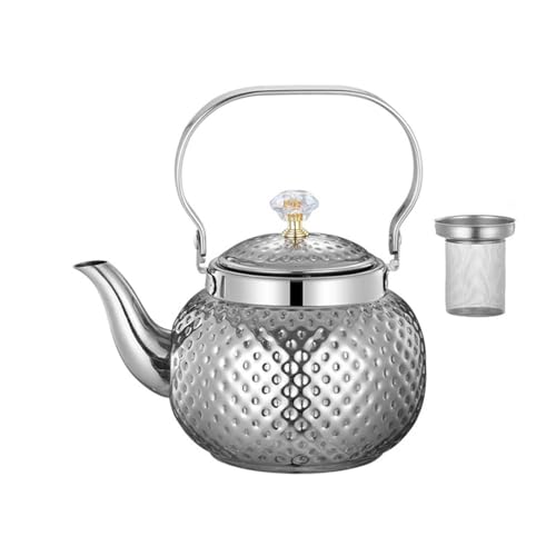 Runde Teas Töpfe Flecken Stähle Teekannen Mit Infuser Wasser Kochende Kessel Kurzspouts Über Kaffeekosteln Gießen von PUGEOAMN