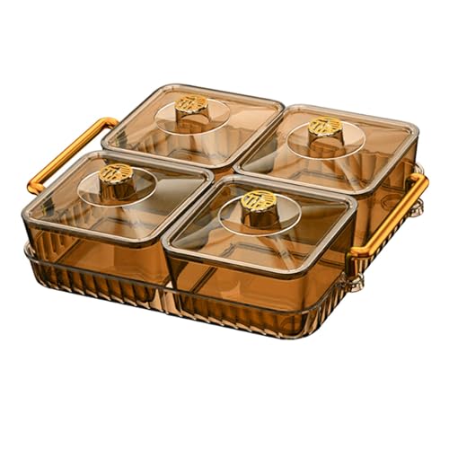 Tragbare Getrocknete Obstschale Abnehmbare Snacks Platten Getrockneter Obstschalen Nonslip Divided Snacks Obstschalen Süßigkeit Aufbewahrungsbox von PUGEOAMN