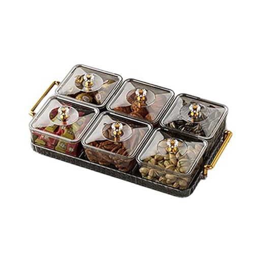 Tragbare Getrocknete Obstschale Abnehmbare Snacks Platten Getrockneter Obstschalen Nonslip Divided Snacks Obstschalen Süßigkeit Aufbewahrungsbox von PUGEOAMN