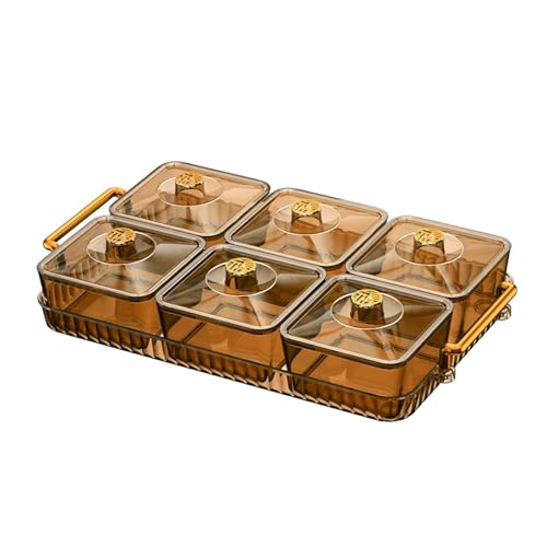 Tragbare Getrocknete Obstschale Abnehmbare Snacks Platten Getrockneter Obstschalen Nonslip Divided Snacks Obstschalen Süßigkeit Aufbewahrungsbox von PUGEOAMN