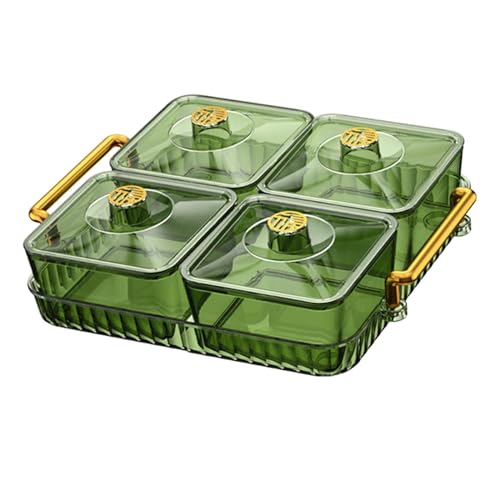 Tragbare Getrocknete Obstschale Abnehmbare Snacks Platten Getrockneter Obstschalen Nonslip Divided Snacks Obstschalen Süßigkeit Aufbewahrungsbox von PUGEOAMN