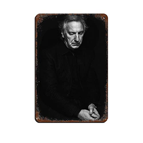 Schauspieler Alan Rickman 12 Retro-Poster Metall Blechschild Chic Art Retro Eisen Malerei Bar Menschen Höhle Cafe Familie Garage Poster Wanddekoration 20 x 30 cm von PUGOIL