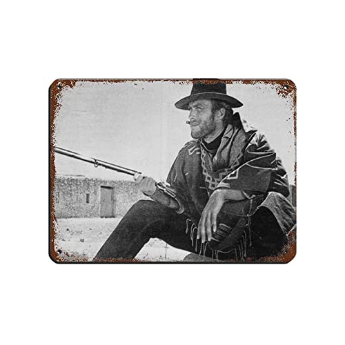 Schauspieler Clint Eastwood 12 Retro-Poster Metall Blechschild Chic Art Retro Eisen Malerei Bar Menschen Höhle Cafe Familie Garage Poster Wanddekoration 30 x 40 cm von PUGOIL