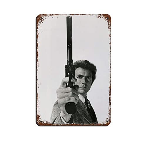 Schauspieler Clint Eastwood 6 Retro-Poster Metall Blechschild Chic Art Retro Eisen Malerei Bar Menschen Höhle Cafe Familie Garage Poster Wanddekoration 20 x 30 cm von PUGOIL
