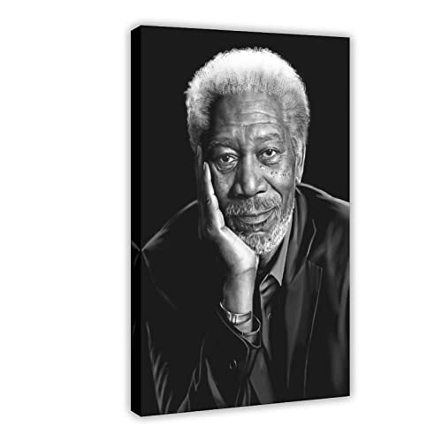 Schauspieler Morgan Freeman 7 Leinwandposter Schlafzimmer Dekor Sport Landschaft Büro Zimmer Dekor Geschenkrahmen 60 x 90 cm von PUGOIL