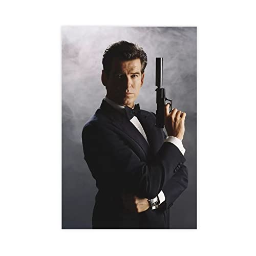 Schauspieler Pierce Brosnan 3 Leinwand-Poster, Wandkunst, Dekoration, Bild, Gemälde für Wohnzimmer, Schlafzimmer, Dekoration, Rahmen: 40 x 60 cm von PUGOIL