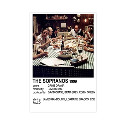 The Sopranos Vintage Filmposter Leinwand Poster Wandkunst Dekor Druck Bild Gemälde für Wohnzimmer Schlafzimmer Dekoration Rahmen: 40 x 60 cm von PUGOIL