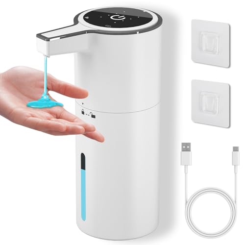 Seifenspender Automatisch, weiß 400ml Elektrischer Seifenspender Wandbefestigung mit 4 einstellbaren Stufen, 1800 mAh USB-C Wiederaufladbar IPX5 Wasserdicht Spülmittelspender für Küche,Bad Seifenspender Automatisch, weiß 400ml Elektrischer Seifenspender Wandbefestigung mit 4 einstellbaren Stufen, 1800 mAh USB-C Wiederaufladbar IPX5 Wasserdicht Spülmittelspender für Küche,Bad von PUGTOW