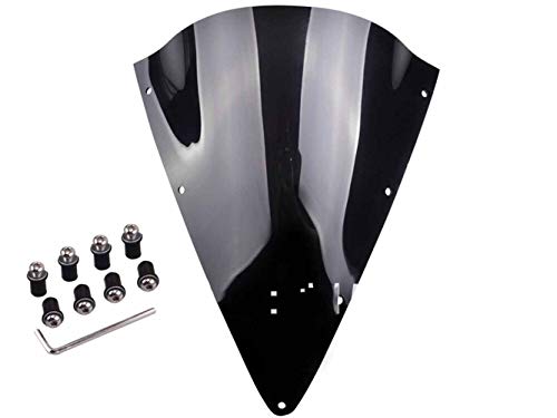 PUHE Motorrad windschutzscheibe Spoiler Motorrad Dunkler Rauch Windschutzscheibe Windschutzscheibe Fall Fit for Yamaha FZS600 FZS 600 Fazer 2002-2003 Motorrad Windschutzscheibe von PUHE