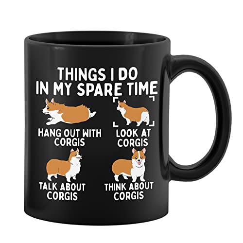 PUHEI Things I Do In My Spare Time Lustige Corgi-Keramiktasse mit Aufschrift "Things I Do In My Spare Time", 325 ml Keramikbecher, Weihnachts-Geburtstagsgeschenke für Hund-Liebhaber, Geschenker PUHEI Things I Do In My Spare Time Lustige Corgi-Keramiktasse mit Aufschrift "Things I Do In My Spare Time", 325 ml Keramikbecher, Weihnachts-Geburtstagsgeschenke für Hund-Liebhaber, Geschenker von PUHEI