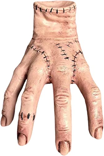 PUHOZN Wednesdays Addams Family Thing Hand Props Scary Addams Family with Necklace Wednesday Addams Family Decorations Cosplay Hand by Addams Family Scary Decorations Gift Accessories for Decor von PUHOZN