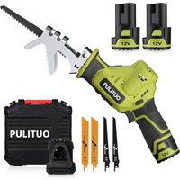 Akku-Säbelsäge, PULITUO 12 V Akku-Säbelsäge, elektrische Säbelsäge, variable Geschwindigkeit 0–2700 U/min, grüne Akku-Säbelsäge mit 2 x 2,0 Ah Akku Akku-Säbelsäge, PULITUO 12 V Akku-Säbelsäge, elektrische Säbelsäge, variable Geschwindigkeit 0–2700 U/min, grüne Akku-Säbelsäge mit 2 x 2,0 Ah Akku von PULITUO