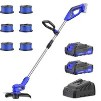 PULITUO 20 V Akku-Fadentrimmer mit automatischer Zufuhrfunktion, 2 x 2,0 Ah Akkus, 12 Zoll leichter Fadentrimmer, Hochgeschwindigkeits-Rasenmäher mit PULITUO 20 V Akku-Fadentrimmer mit automatischer Zufuhrfunktion, 2 x 2,0 Ah Akkus, 12 Zoll leichter Fadentrimmer, Hochgeschwindigkeits-Rasenmäher mit von PULITUO