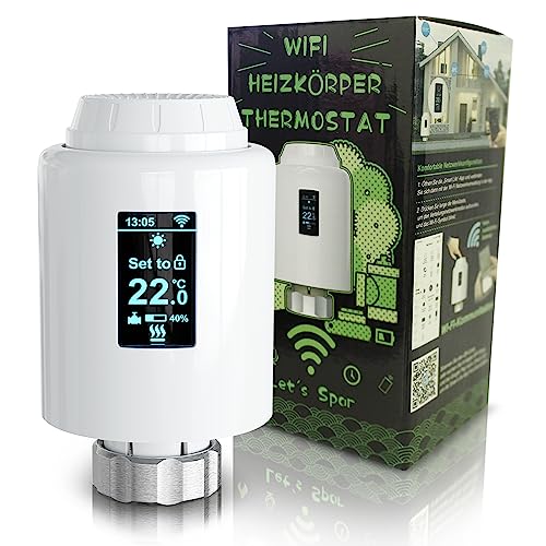 PULSAR Heizkörperthermostat Smart Thermostat Steuerung per App, Heizungsthermostat kompatibel mit Alexa, Google Home, WiFi Heizthermostat Smart Home Heizungsregler Digitale Steuerung PULSAR Heizkörperthermostat Smart Thermostat Steuerung per App, Heizungsthermostat kompatibel mit Alexa, Google Home, WiFi Heizthermostat Smart Home Heizungsregler Digitale Steuerung von PULSAR