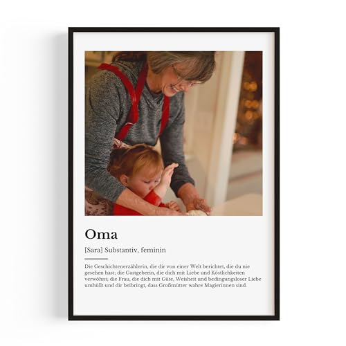 Foto Geschenk Oma für Mutterstag — Dein Foto als liebevolles personalisiertes Geschenk – Ideal als Geburtstagsgeschenk & Muttertagsgeschenk – Persönliche Präsent Zeitlose Geschenke für Oma von PULSE of HOME