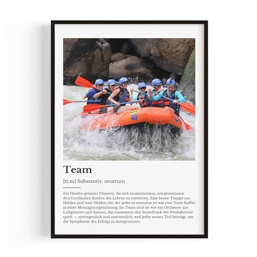 Personalisiertes Geschenk für Kollegen - Team Fotodefinition mit eigenem Bild - Abschiedsgeschenk für Kollegen oder zum Jobwechsel - Perfekte & Zeitlos Büro Deko oder für den Schreibtisch von PULSE of HOME
