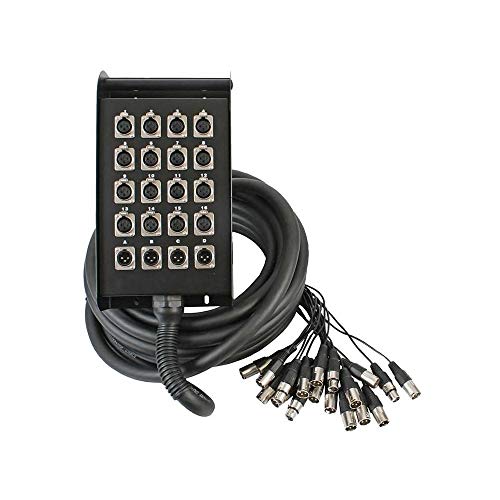 PULSE 20-Wege 16/4 XLR Multicore-Stage-Box, 40 m, Audiokabel, für Mischer, Audio-Interface, Mikrophon, Lautsprecher von PULSE