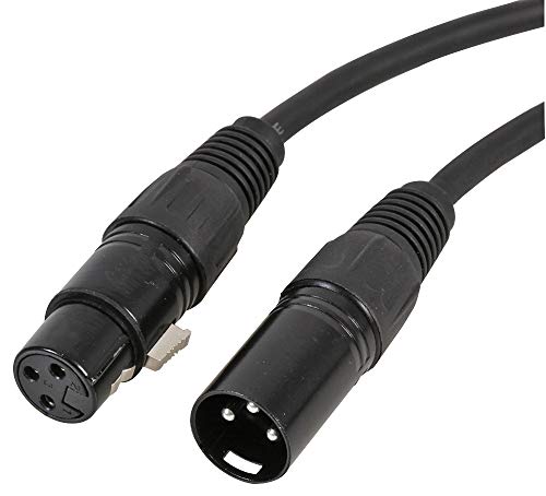 Pulse PLS00592 3-poliger XLR-Stecker auf Buchse, 10 m, Schwarz von PULSE