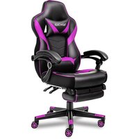 Puluomis - Gaming Stuhl mit Massage und Fußstütze, Bürostuhl Chefsessel Schreibtischstuhl Racing Stuhl ergonomisch Sportsitz Gamingstuhl von PULUOMIS