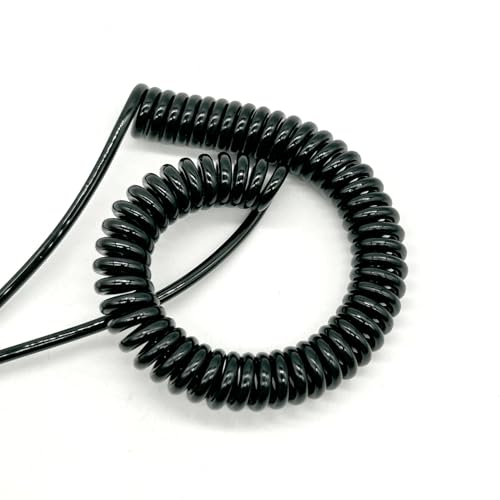 2-adriges Spiral-Stromkabel 24AWG 0,2 mm² 25 cm-2,5 m Feder von PULaif