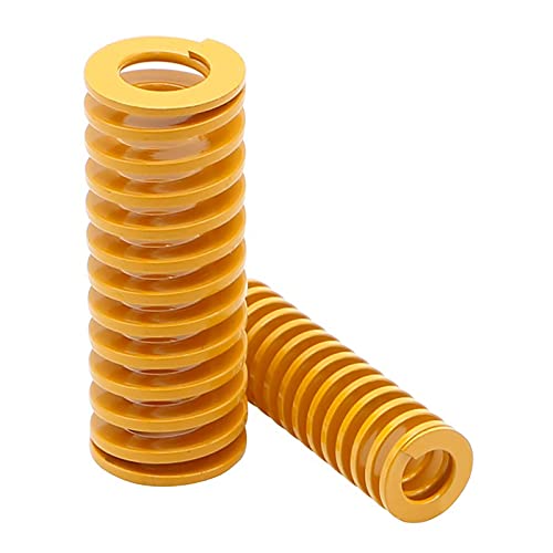 Kompressionsfedern TF10 x 5 x L, Gelb, 2 verschiedene Größen (4 Stück, 30 mm) von PULaif