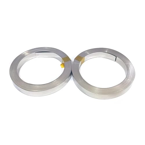 PULaif Reiner Nickelstreifen, 2er-Pack, 99,96% Reinheit, for Li-Ionen-Akku, Punktschweißen, Galvanisieren, DIY, Silber, mehrere Größen (0,2 x 8 mm x 5 m)(0.15x10mmx5m) von PULaif