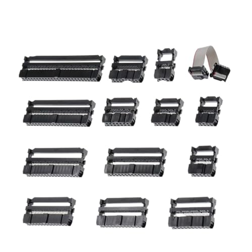 PULaif Steckverbinder, 5 STÜCKE FC-6P Zu FC-40P IDC Buchse 2x5 Pin Zweireihig Pitch 2,54mm IDC Stecker 10-Pin Kabel Buchse(8p) von PULaif