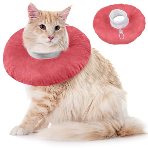 PUMYPOREITY Katzen Kragen Leckschutz, Katzen Kragen nach Op, Rosa, L von PUMYPOREITY