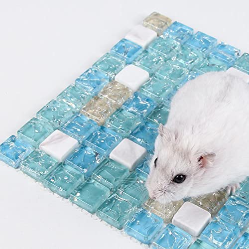 Kühlmatte für Kleintiere, Sommer Kühlpad für Kaninchen Hamster Kühlkissen Meerschweinchen Sommerbett Abkühlendes Stein Matten Auflage Kühlplatte für Kaninchen, Hamster, Chinchilla(30*30cm) von PUMYPOREITY