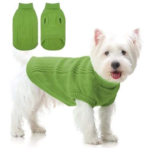 PUMYPOREITY Hundepullover für mittelgroße Hunde, Mädchen und Jungen, dehnbarer Hunde-Wintermantel, einfach anzuziehen, Haustier-Rollkragen, dickes, warmes Sweatshirt, Winter-Strickpullover, gemütliche PUMYPOREITY Hundepullover für mittelgroße Hunde, Mädchen und Jungen, dehnbarer Hunde-Wintermantel, einfach anzuziehen, Haustier-Rollkragen, dickes, warmes Sweatshirt, Winter-Strickpullover, gemütliche von PUMYPOREITY
