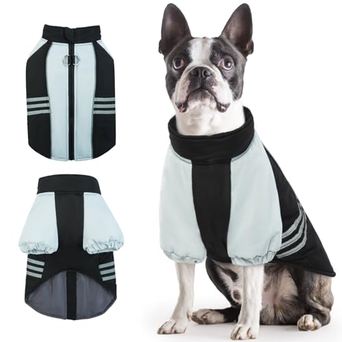 Wasserdichter Hundemantel Winter Warme Jacke, Winddichte Haustierkleidung Fashion Hunde Schneeanzug mit Bein Outfit Hundepullover Welpenweste Chihuahua Teddy für Kaltes Wetter(L) von PUMYPOREITY