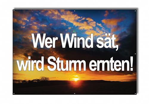 Protestbanner für Demo Landwirtschaft - Banner für Bauernprotest (Dunkle Wolken 4) von PUNALU