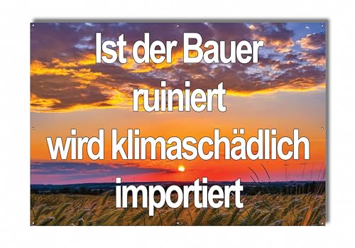 Protestbanner für Demo Landwirtschaft - Banner für Bauernprotest (Getreidefeld 1) von PUNALU