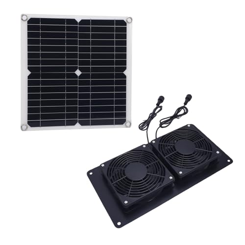 PUNELE 12W 18V Solar Angetriebener Dual -Ableitungs -Lüfter -Kit 43.4cfm Solar Panel Lüfter für Hühnerkoops Gewächshäuser Schuppen Tierhäuser PUNELE 12W 18V Solar Angetriebener Dual -Ableitungs -Lüfter -Kit 43.4cfm Solar Panel Lüfter für Hühnerkoops Gewächshäuser Schuppen Tierhäuser von PUNELE