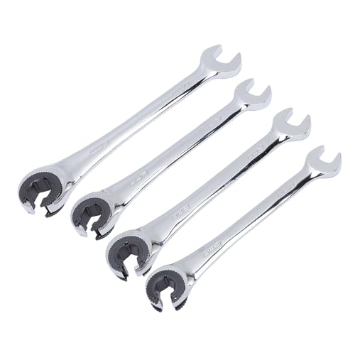 PUNELE 4pcs Ratchetingschlüssel Set 10-17 Mm Offener Flex-Kopf-Einstellbarer Schlauchschlüssel für Kraftstoffbremse Klimaanlage Muttern mit Ratschenmechanismus PUNELE 4pcs Ratchetingschlüssel Set 10-17 Mm Offener Flex-Kopf-Einstellbarer Schlauchschlüssel für Kraftstoffbremse Klimaanlage Muttern mit Ratschenmechanismus von PUNELE
