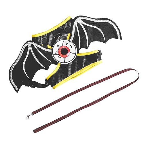 PUNELE Cosplay -Bat -Haustierkostüm für Haustiere, Halloween -Kostüm für Katzen und Hunde, Einstellbar und Langlebig, Fledermausflügelkostüm (L) von PUNELE