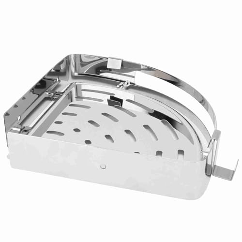 PUNELE Dusch Organizer Duschregal Duschregal 304 Edelstahl Wandmontierte Eckschelf mit 2 Haken und Entwässerungslöchern für Badezimmer Küchentoilettenwohnheit von PUNELE