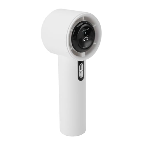 PUNELE Handheld -Turbo -Lüfter mit USB -Ladung, 100 -Geschwindigkeitsanpassungs -Mini -Lüfter, Tragbar für Sommer Im Freien (Weiß) von PUNELE