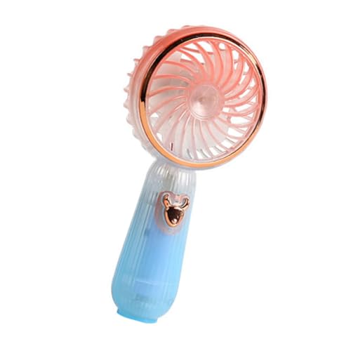 PUNELE Kleiner Taschenlüfter, USB -Ladung, 3 Geschwindigkeit Transparent Gradientenfarbe Mini -Schreibtischventilator mit Hellem, Tragbarem Campingbüro mit Basi von PUNELE