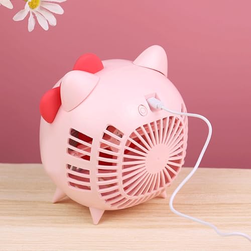PUNELE Kompaktes Schreibtischlüfter mit Cartoon Aussehen, Leichter Tragbarer USB -Mini -Kühlventilator für Reisen, Büro, Zuhause (Typ B) von PUNELE