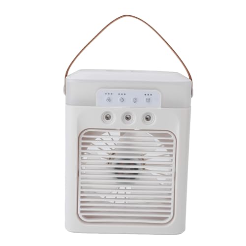 PUNELE Lüfter des Kühlungsnebel -Desks, USB -Desktop ätherisches Öl Aromatherapie Luftkühlventilator mit 400 Ml Wassertank für Büro, Schlafzimmer und Zuhause (Weiß) von PUNELE