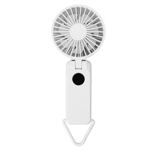 PUNELE Mini Handheld Lüfter Tragbarer Handheld Mini -Lüfter, Verstellbare 3 Geschwindigkeiten, Wiederaufladbare USB -Akku für Sommerreisen, Faltbare Kleine Persönliche Lüfter (Weiß) von PUNELE